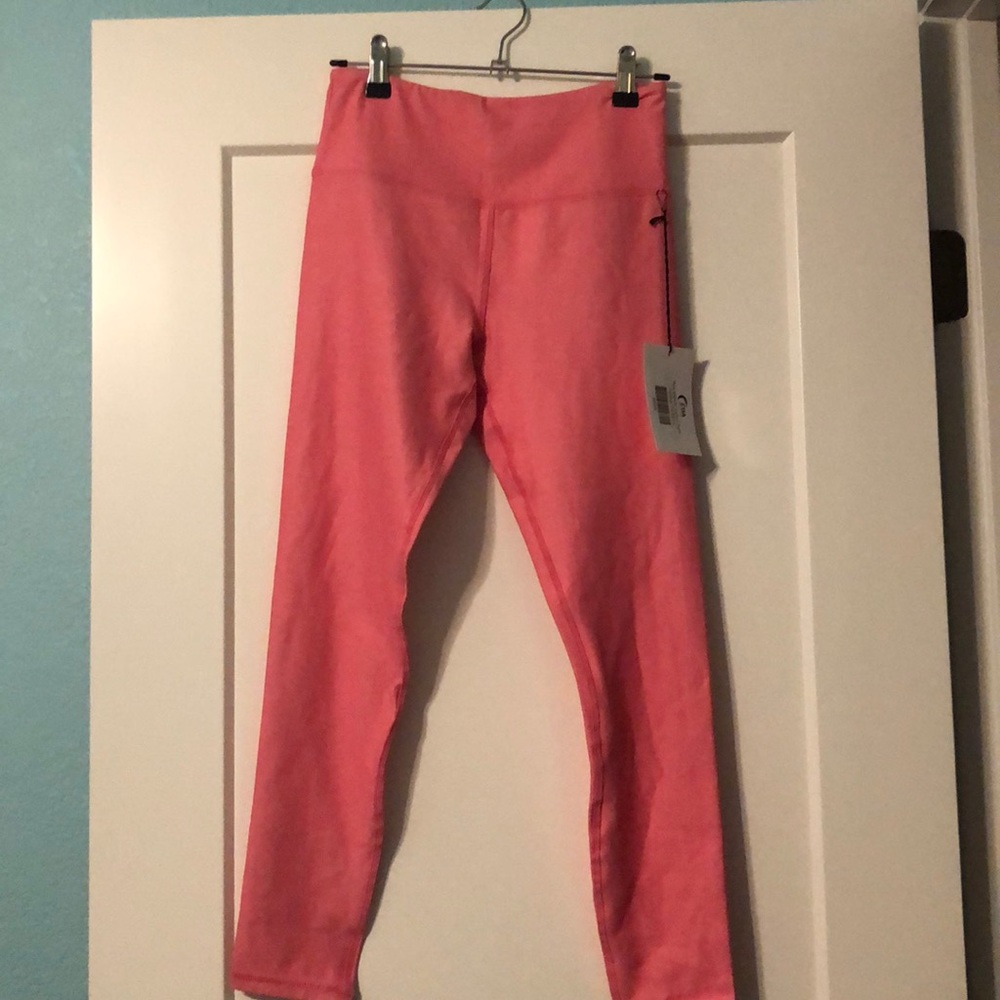 Pink Metallic Light n Tight Hi-Rise 7/8 24"